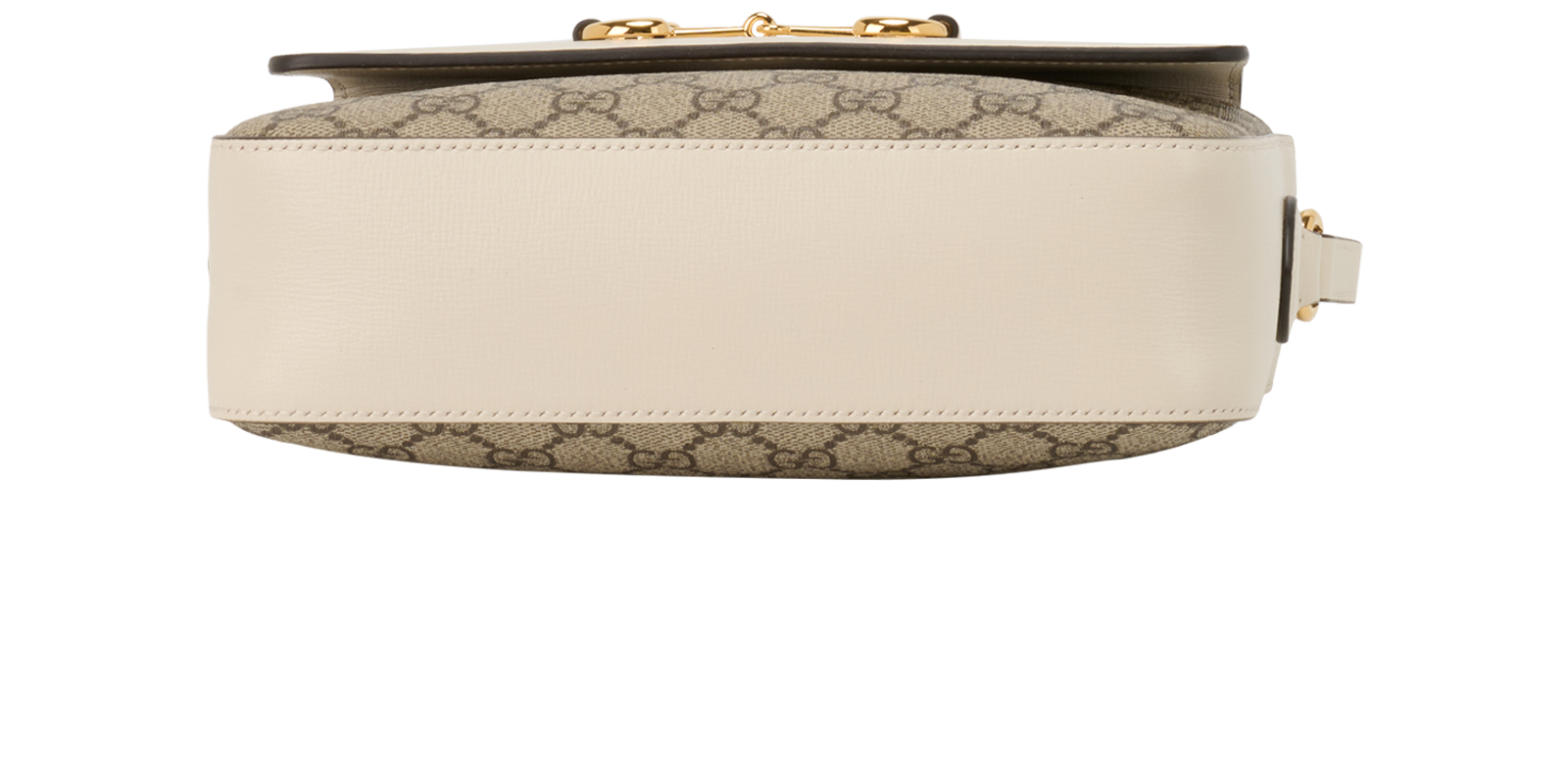 GG Horsebit Small Camera Bag, &pound;695, Handbags, Beige/White, Canvas/Leather, Top view